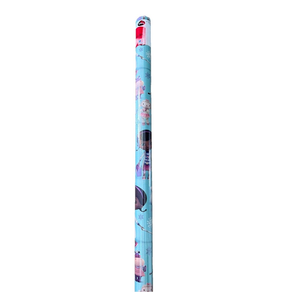 Doc McStuffins Wrapping Paper Winter Theme New Sealed Rare